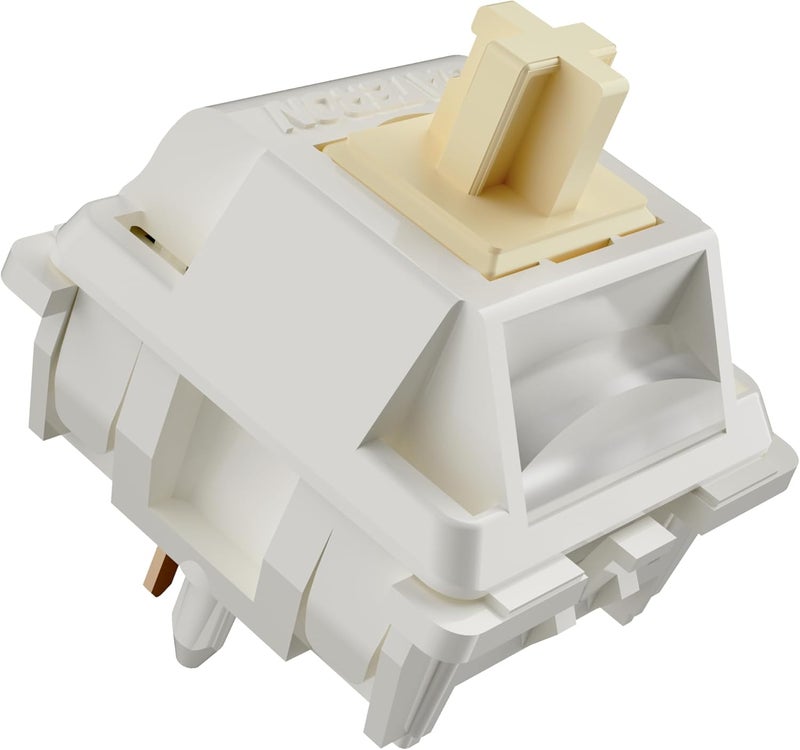 kutethy GATERON Creamy Keyboard Switches, RGB LED Heavy Tactile 5 Pin Pre-lubed 45gf Switches for MX Mechanical Keyboard (90PCS) - Image 1